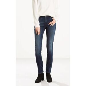 Levi's Mid Rise Skinny Dark Wash Blue Denim Jeans Womens Size 12 Short 12S 31x30